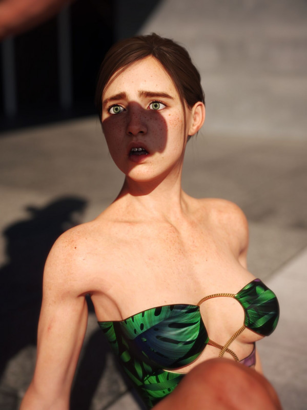 SalamandraNinja - Ellie, Abby and Dina At The Pool 3D Porn Comic